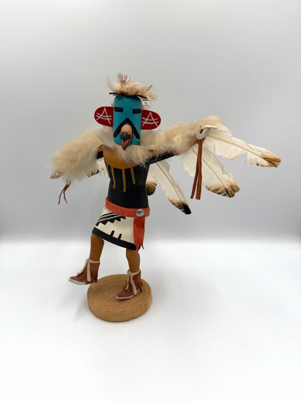 Vintage Signed T. Livingston Eagle Dancer Kachina 11” Southwestern